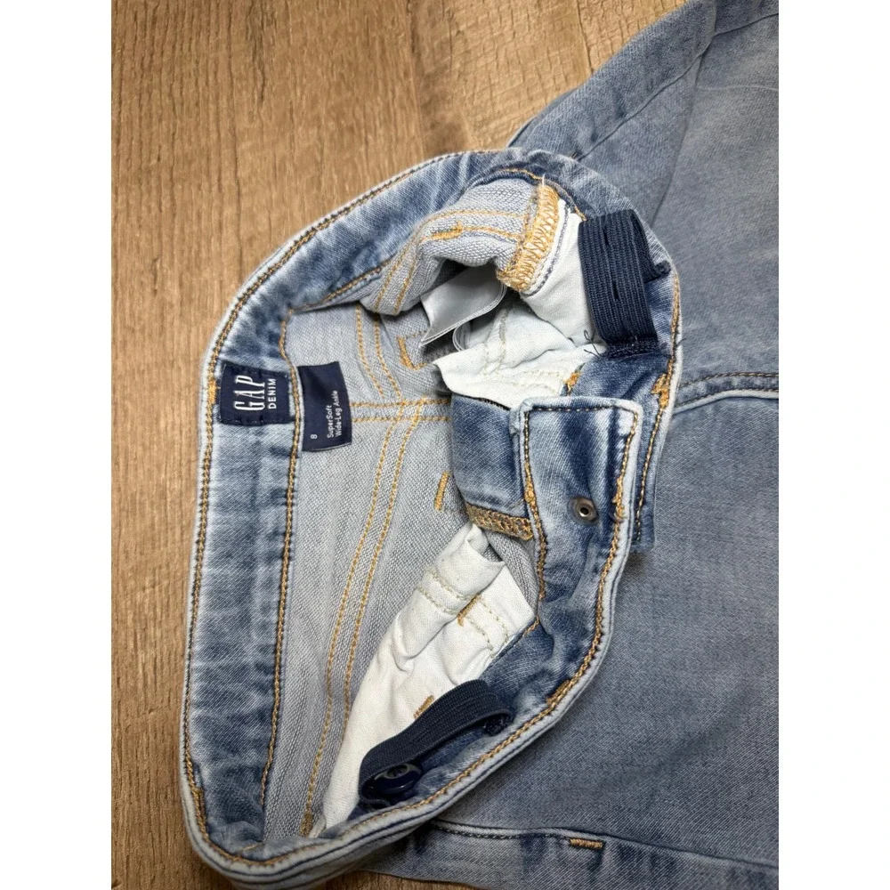 GAP Girls High Rise Wide-Leg Ankle Jeans